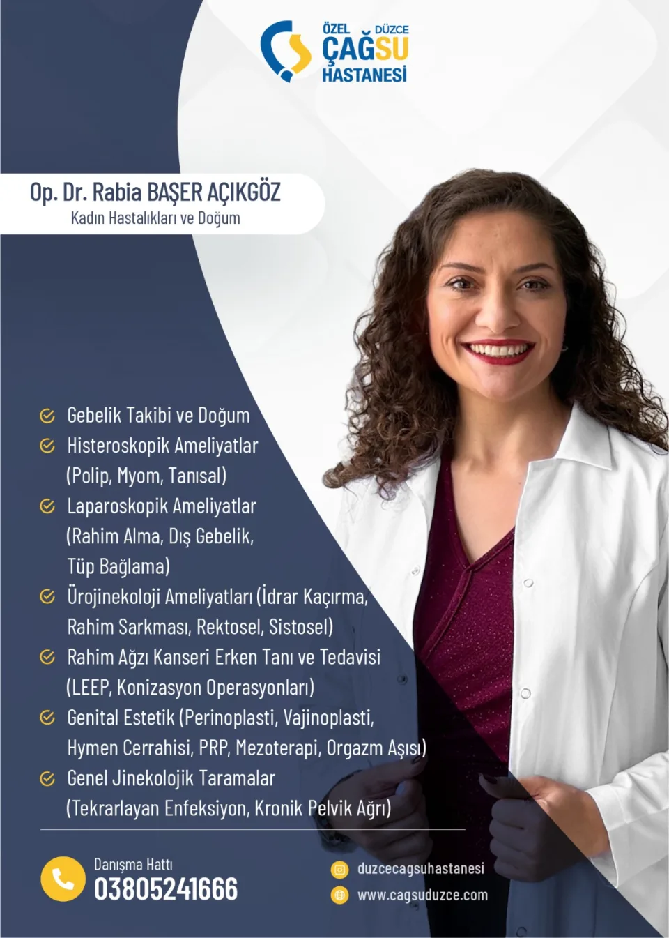 Op. Dr. Rabia Başer Açıkgöz, Özel Düzce Çağsu Hastanesi